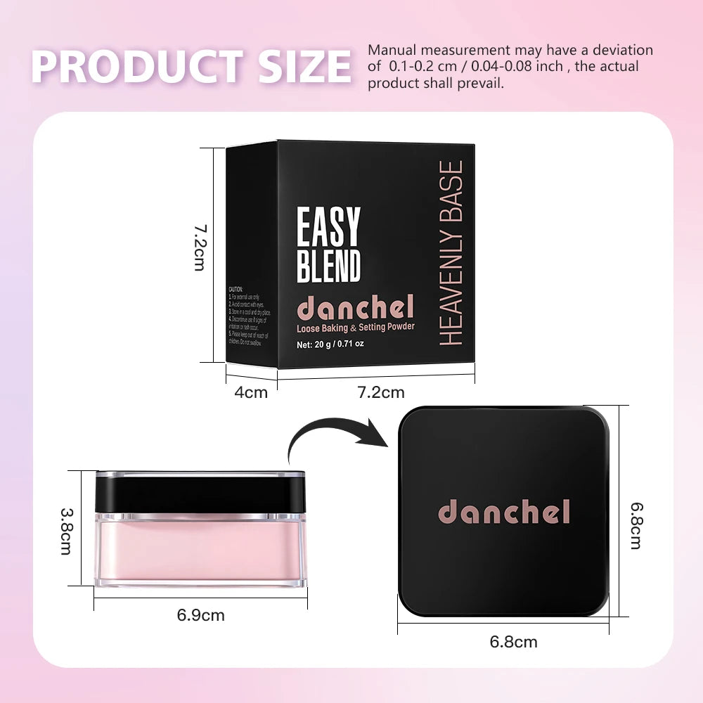 Loose Baking Setting Powder and Face Finishing Makeup for Long Lasting Matte Looks