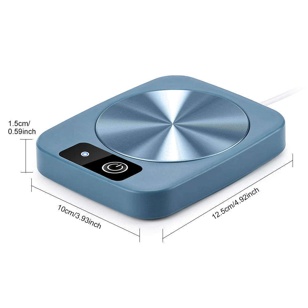 Electric Mug Warmer and Beverage Heating Coaster for Home and Office Use