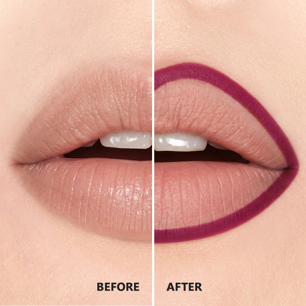 Lip Liner Pencil Set and Matte Contour Makeup for Precise Defined Long Lasting Lips