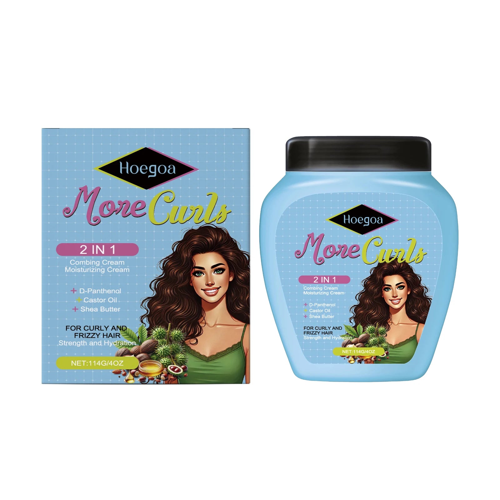 More Curls Hair Cream and Curl Defining Leave In for Hydrating Frizzy Hair - 18