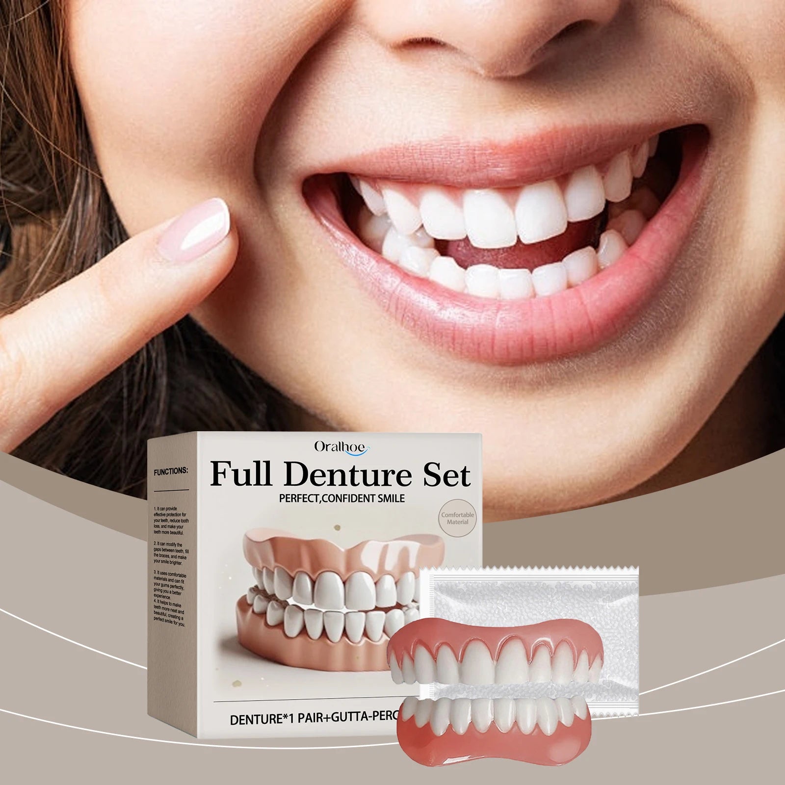 Silicone Denture Set and Temporary Teeth Repair Kit for a Brighter Smile - 9