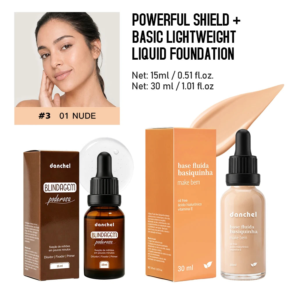 Face Makeup Set and Liquid Foundation Combo for Long Lasting Natural Daily Wear - 22