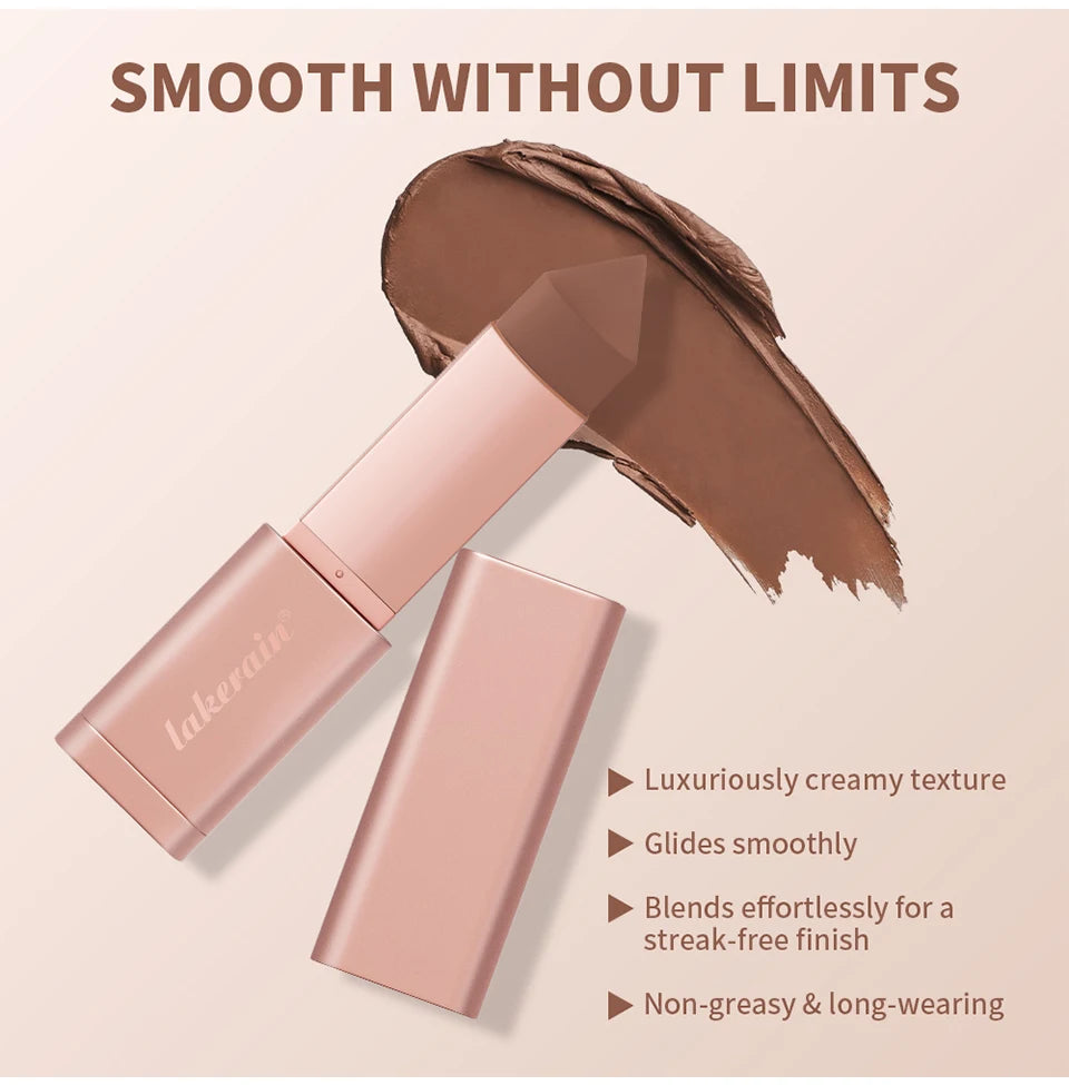 Cream Bronzer Stick and Contour Makeup Highlighter for Sculpted Face Looks