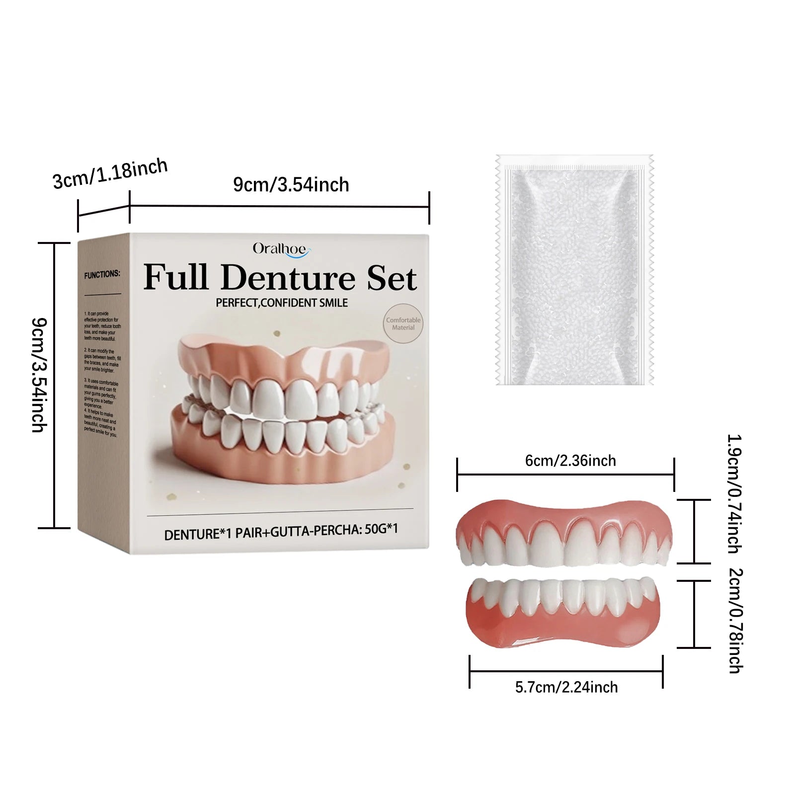 Silicone Denture Set and Temporary Teeth Repair Kit for a Brighter Smile - 8