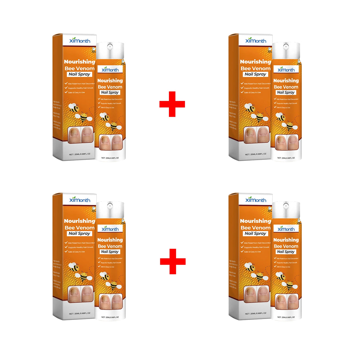 Bee Venom Nail Spray and Fungus Treatment for Restoring Damaged and Brittle Nails