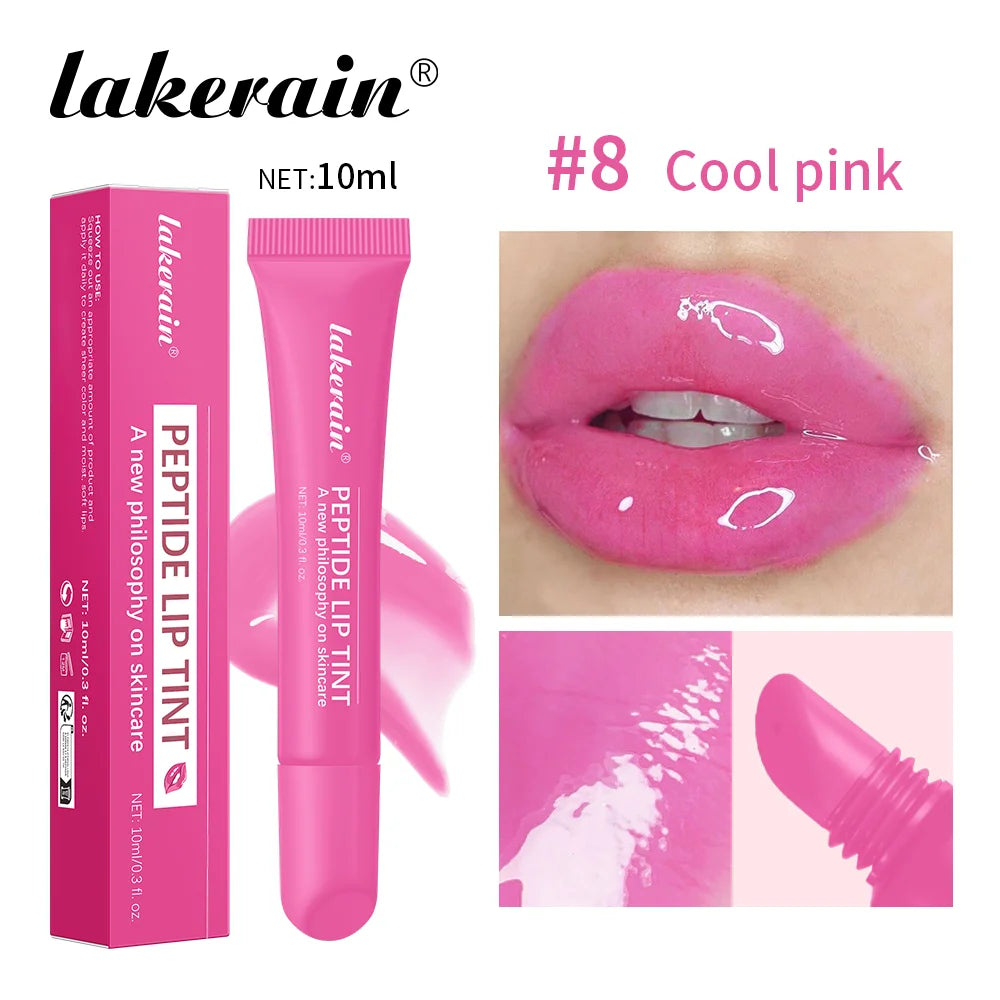 Peptide Lip Tint and Moisturizing Lip Gloss for Daily Hydration and Shine