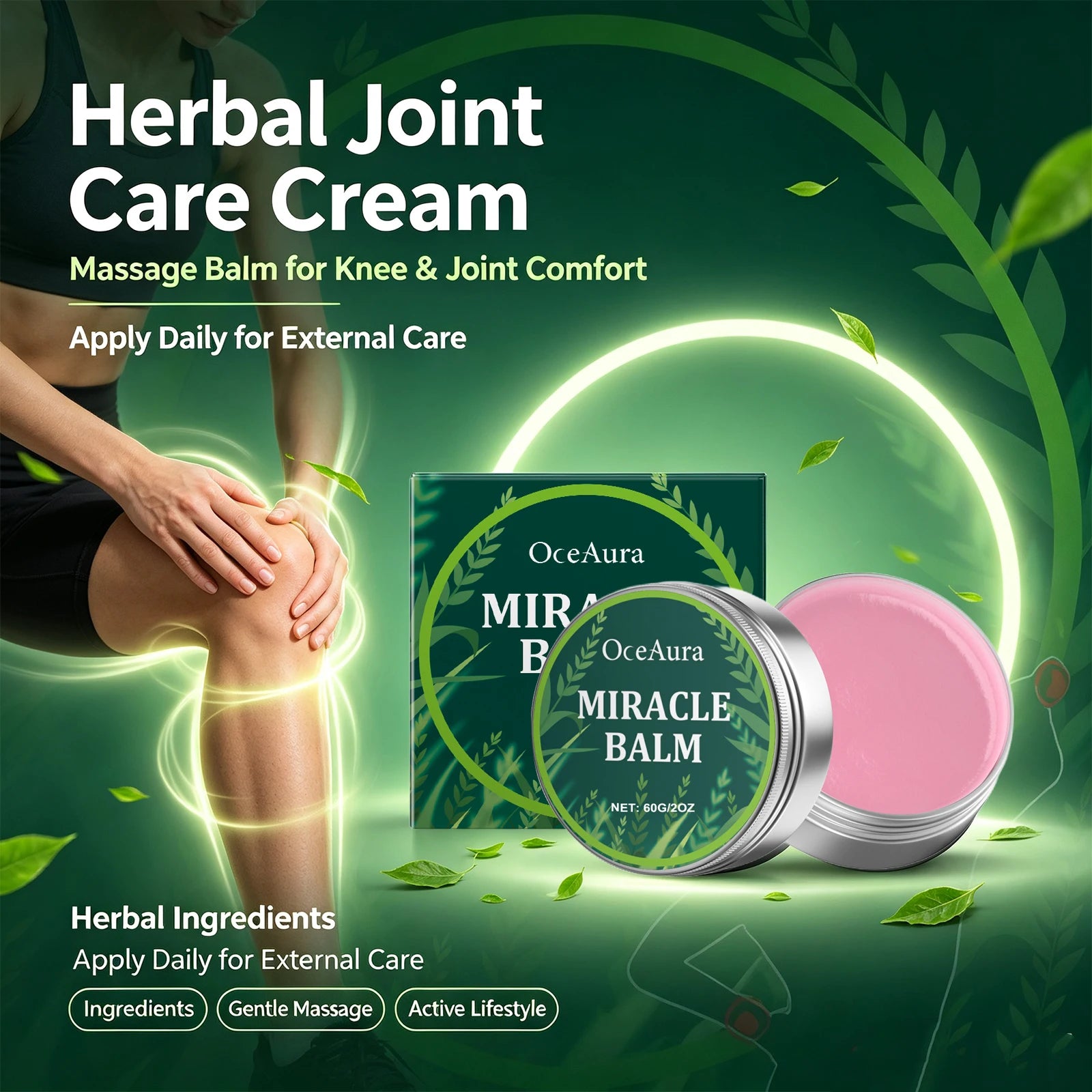 Herbal Body Massage Balm and Muscle Relief Cream for Daily Joint Soreness - 2