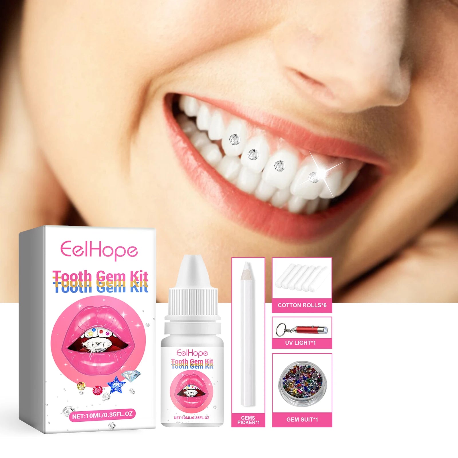 Tooth Gems Kit and Crystal Dental Jewelry for Stylish Teeth Decoration at Home - 9