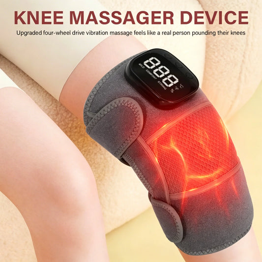 Cordless Knee Massager and Joint Vibration Brace for Pain Relief and Muscle Recovery