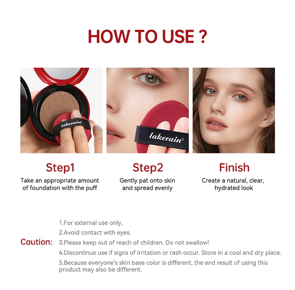 Air Cushion Foundation and CC Cream Concealer for Daily Flawless Skin Makeup