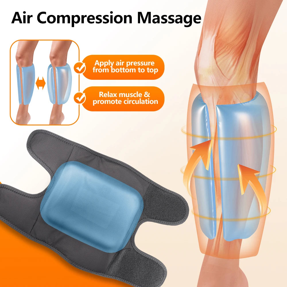 Heat Air Compression Calf Massager and Leg Recovery Wrap for Tired Muscles