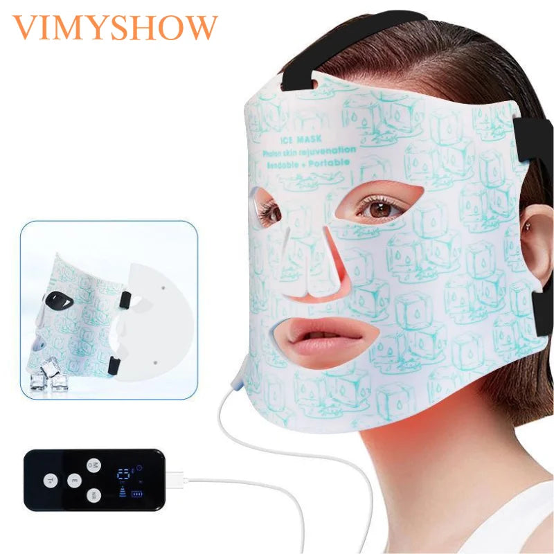 LED Face Mask and Red Light Therapy Device for Skin Rejuvenation and Firming