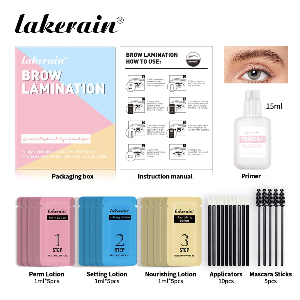 Brow Lamination Kit and Eyebrow Perm Set for Professional Salon Style Brows - 4