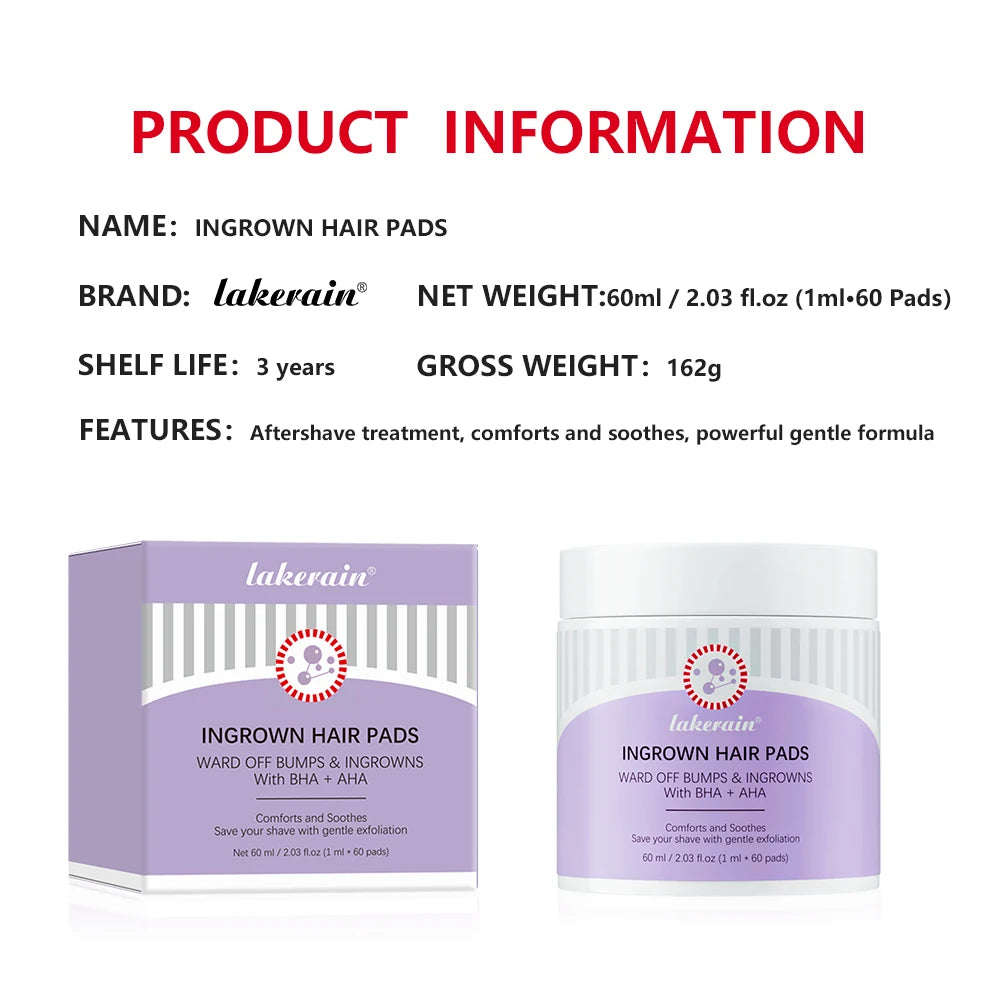 Ingrown Hair Pads and Razor Bump Treatment for Smooth Skin After Shaving - 12