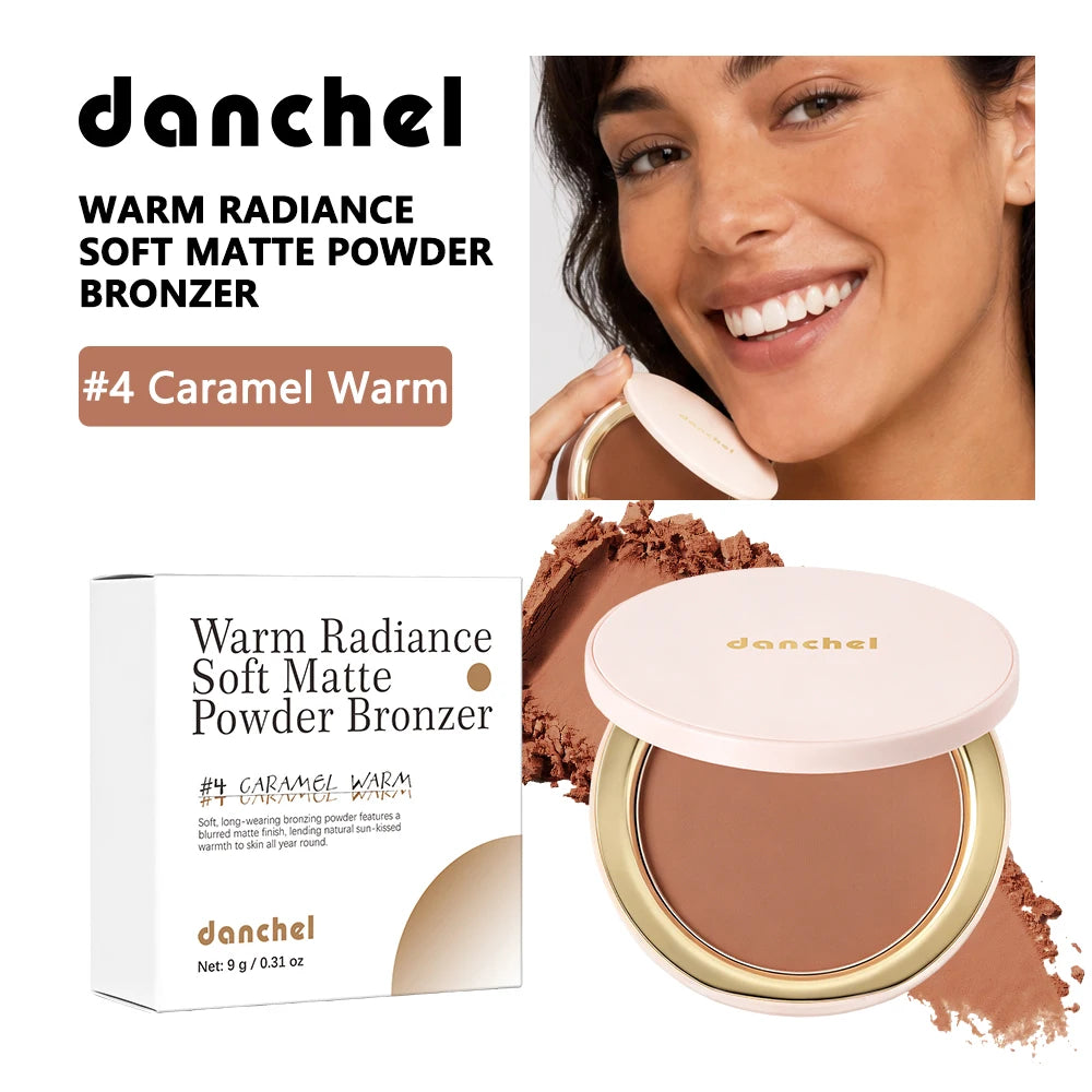 Warm Radiance Matte Bronzer and Face Contour Powder for Natural Makeup Looks