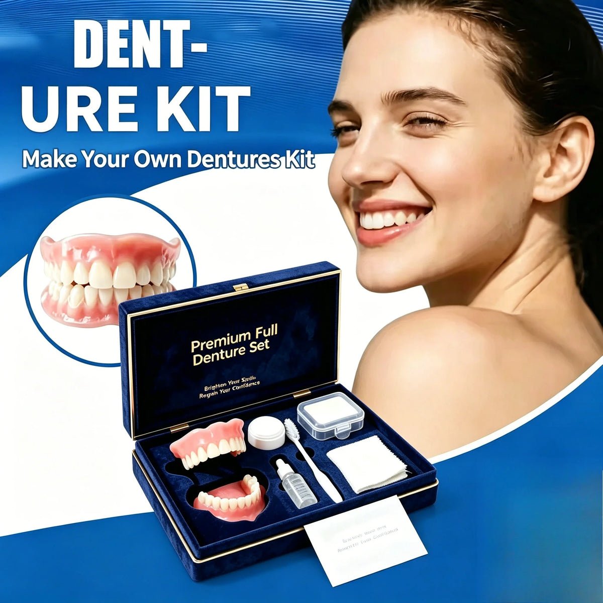 Comfort Silicone False Teeth and Cosmetic Smile Veneers for Daily Confidence