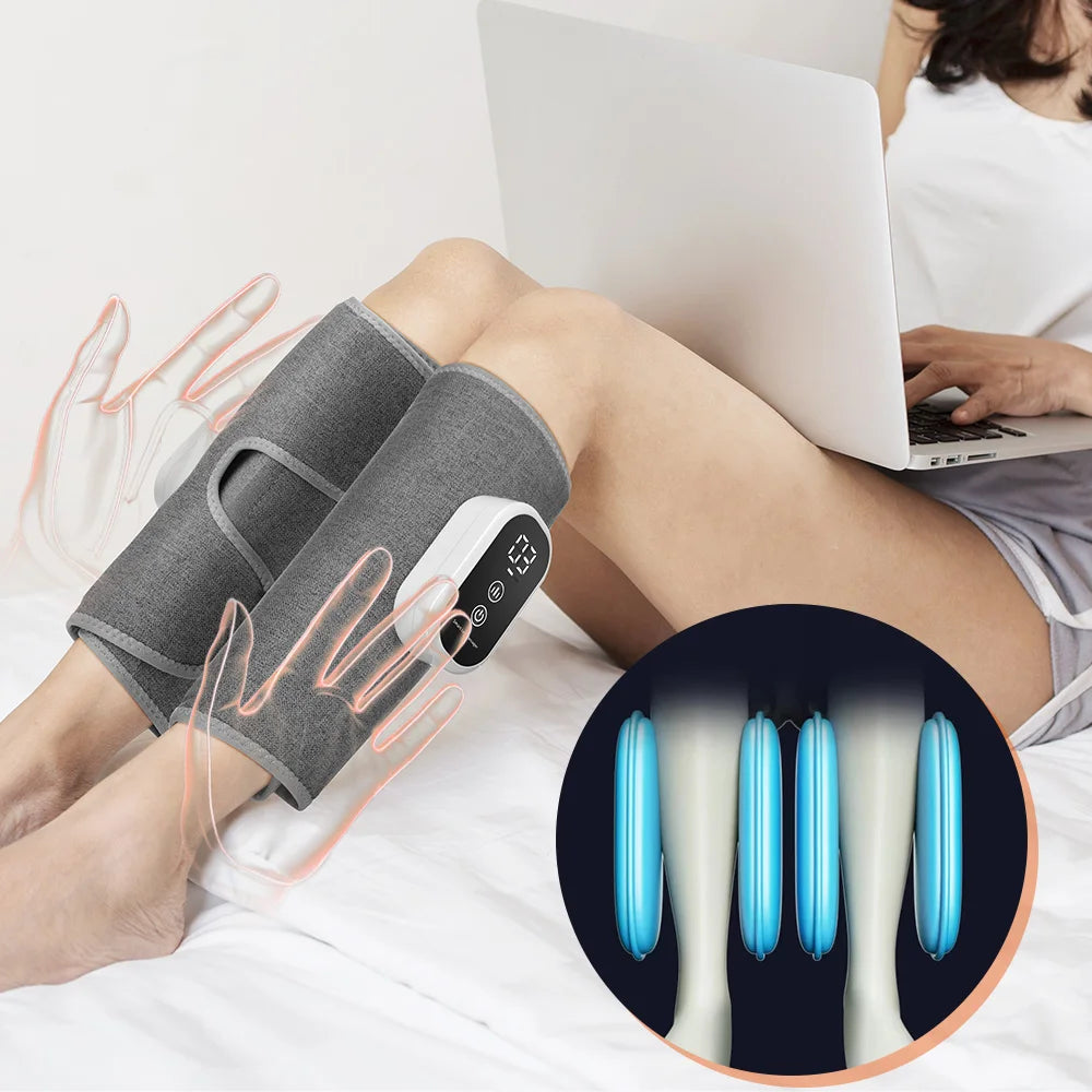 Electric Calf Massager and Leg Compression Wrap for Recovery and Circulation - 1