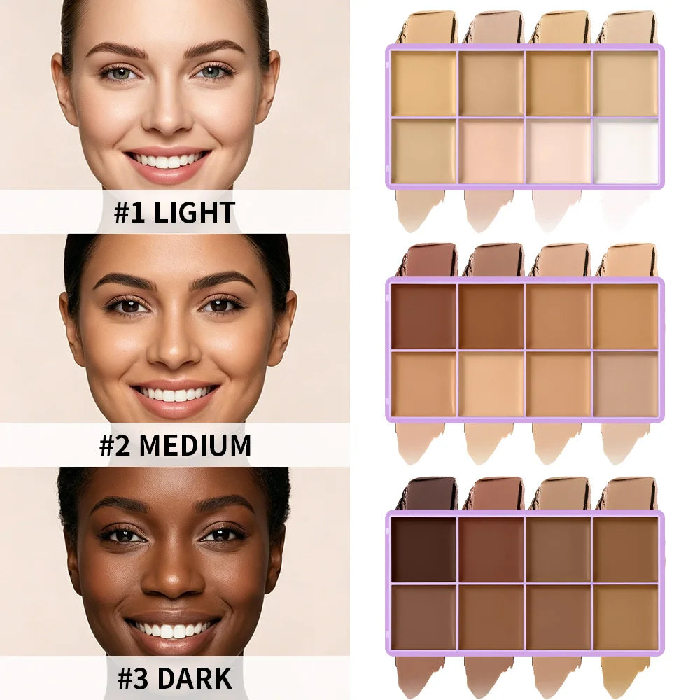 Cream Concealer Palette and Contour Kit for Professional Face Makeup Looks - 2