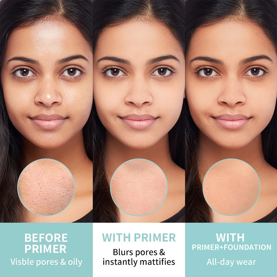 Pore Minimizing Primer and Face Makeup Base for Flawless Matte Daily Application