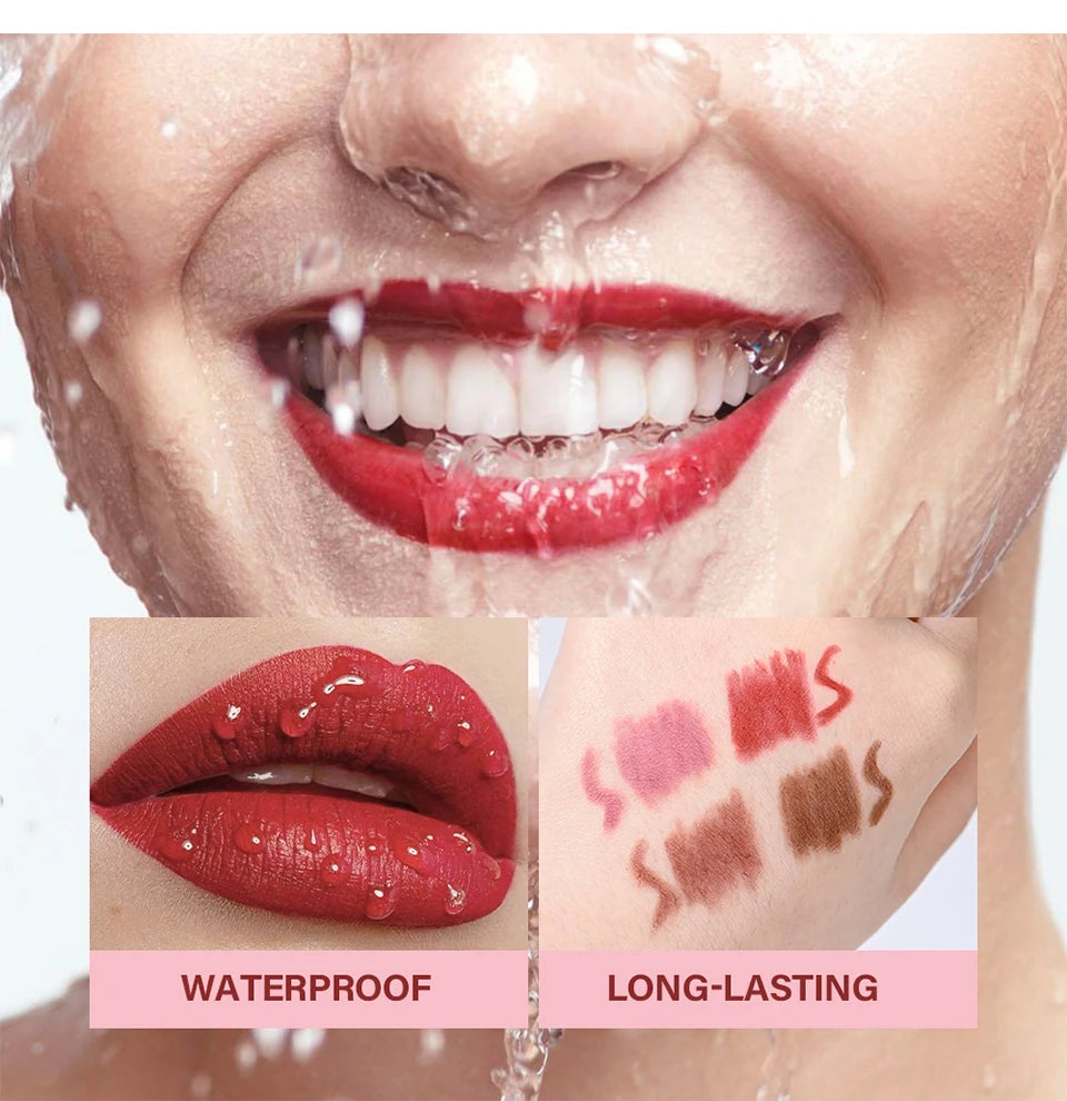 Matte Lip Liner and Waterproof Lip Contour Pencil for Defining Shapes Daily - 12