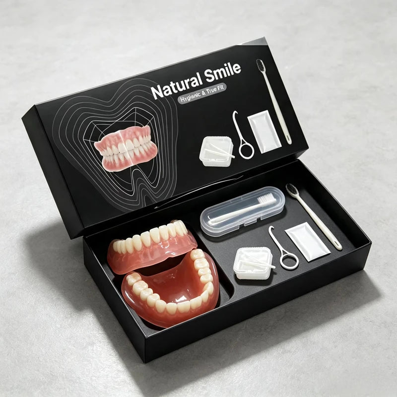 Full Mouth Denture Set and Artificial Teeth for Daily Comfort and Maintenance