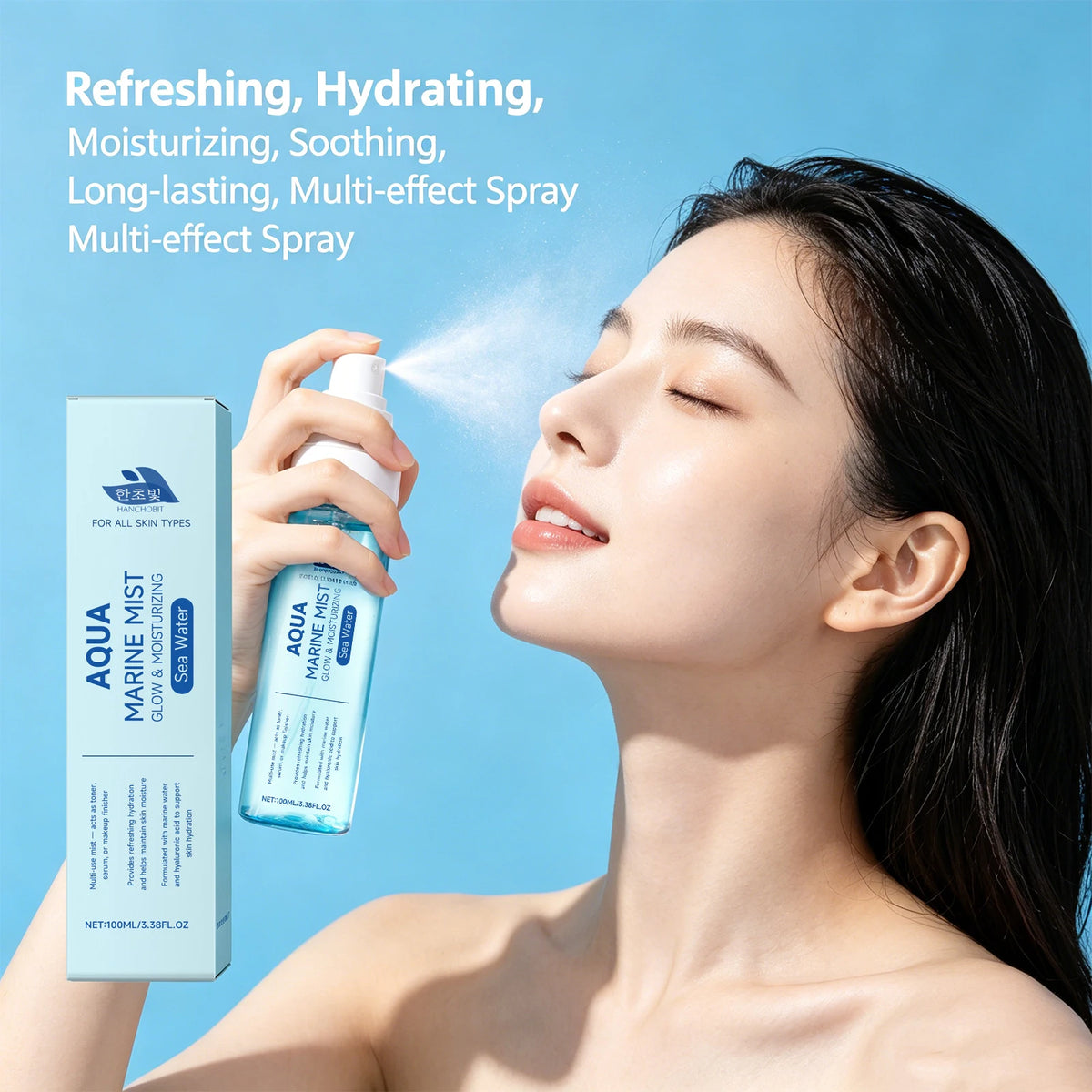Sea Water Hydrating Mist and Moisturizing Face Spray for Daily Skin Refreshing