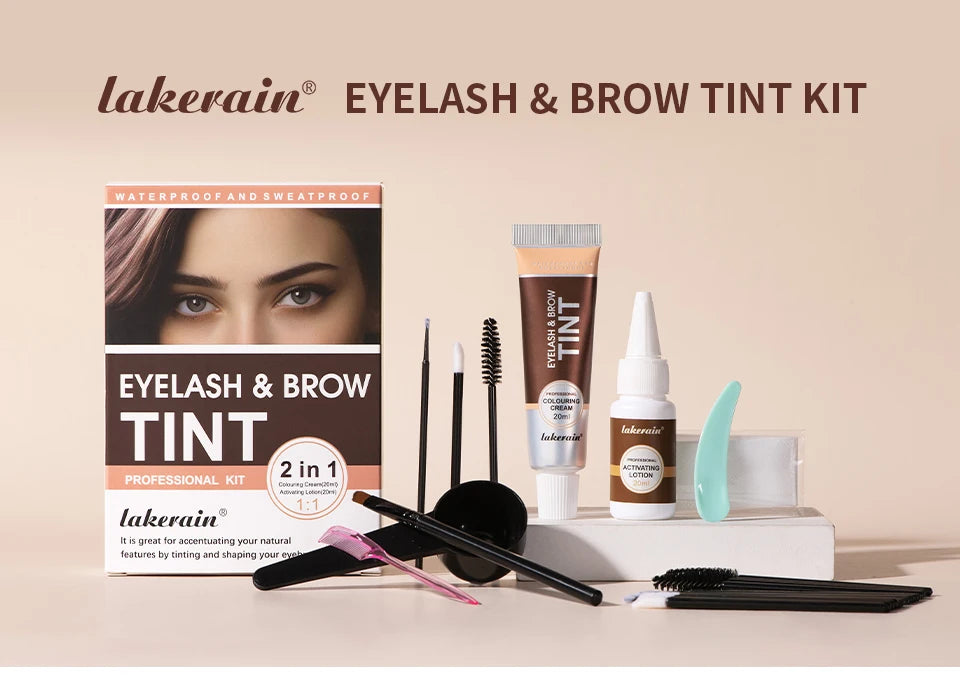 Eyelash and Brow Tint Kit for Natural Looking Definition and Long Lasting Color