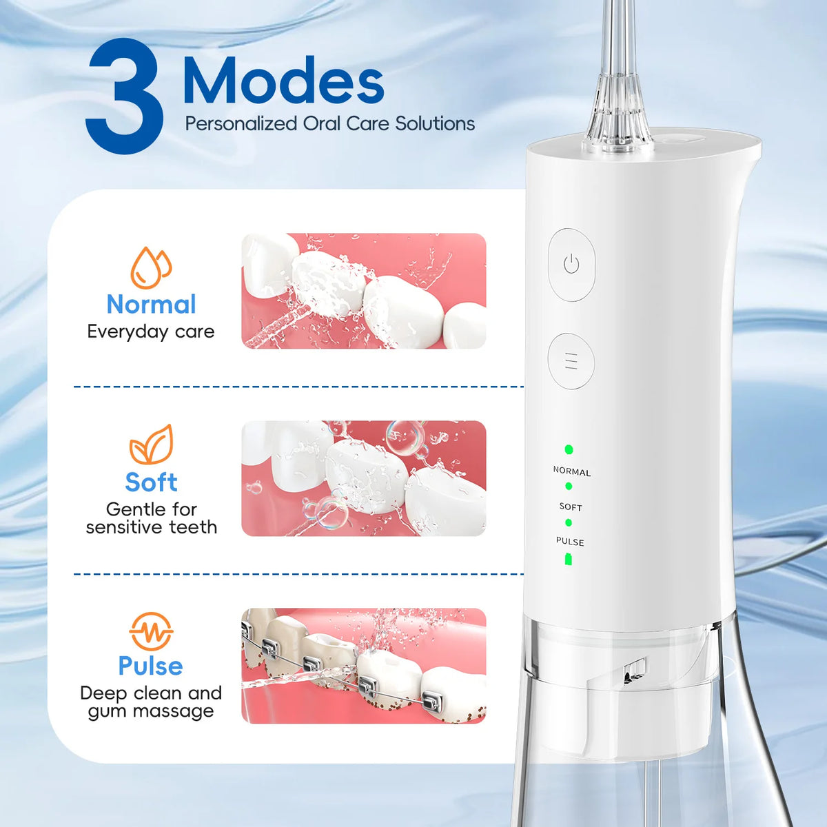 Portable Water Flosser and Oral Irrigator for Daily Teeth Cleaning Routine