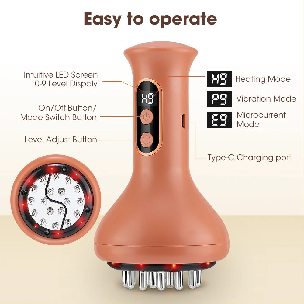 Electric Cupping Massager and Scraping Tool for Muscle Relaxation and Body Recovery - 24