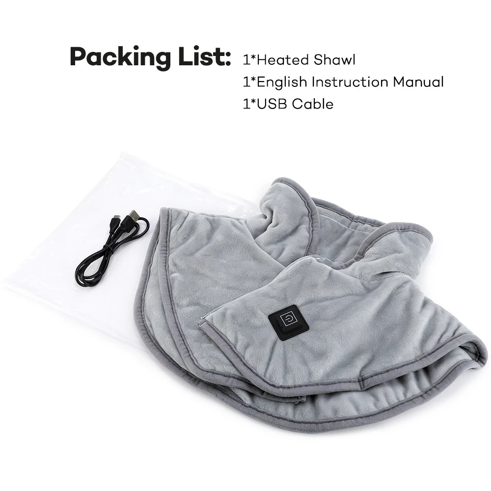 Heated Shoulder Wrap and Electric Heating Shawl for Cold Days at Home or Office