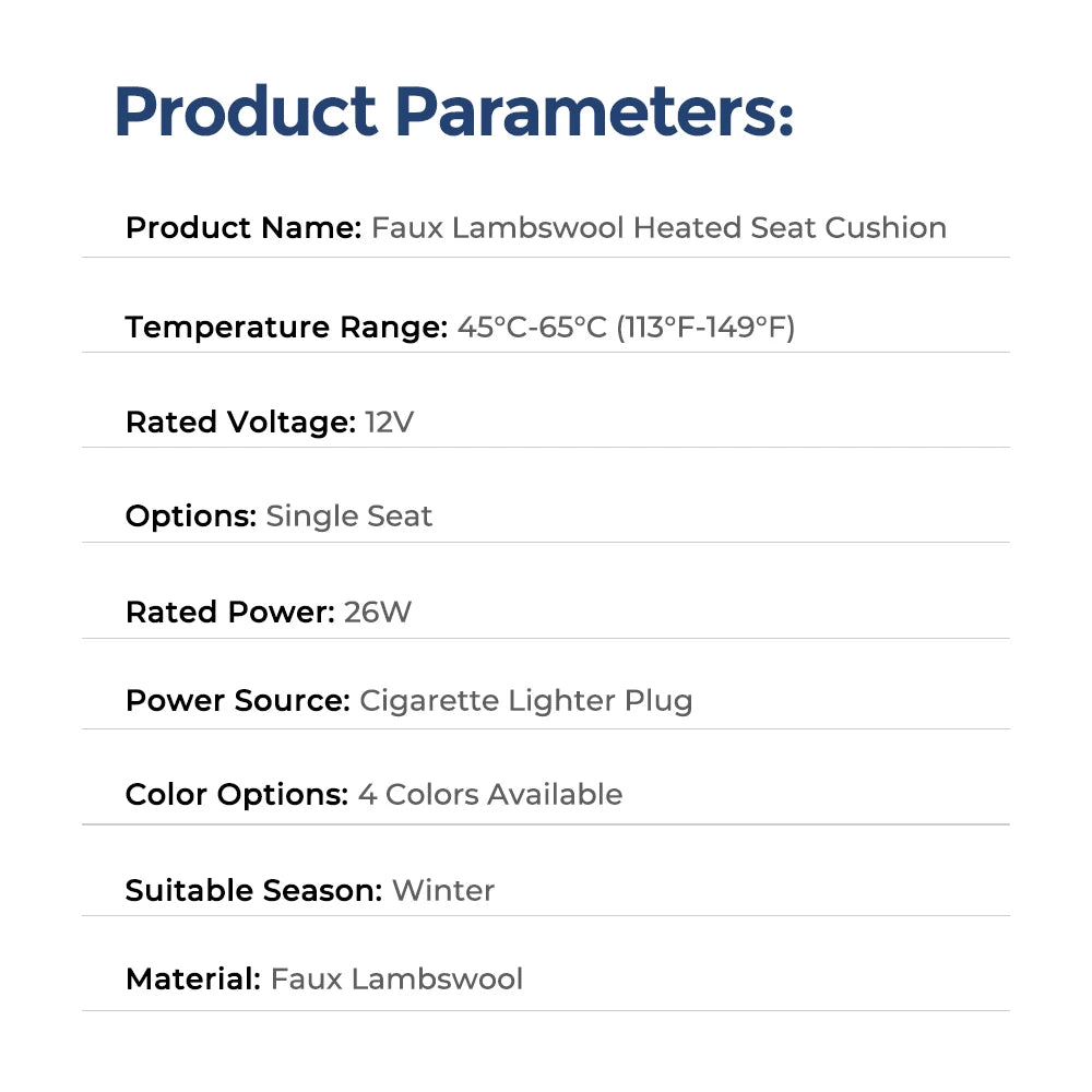 Heated Car Seat Cover and Thermal Cushion for Cold Winter Commuting Drivers