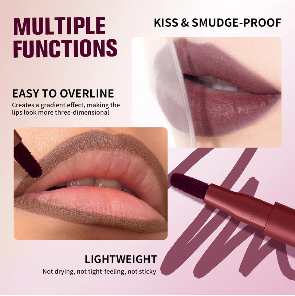 Lip Contour Lip Stain and Long Lasting Liner for Perfect Daily Makeup Looks - 10