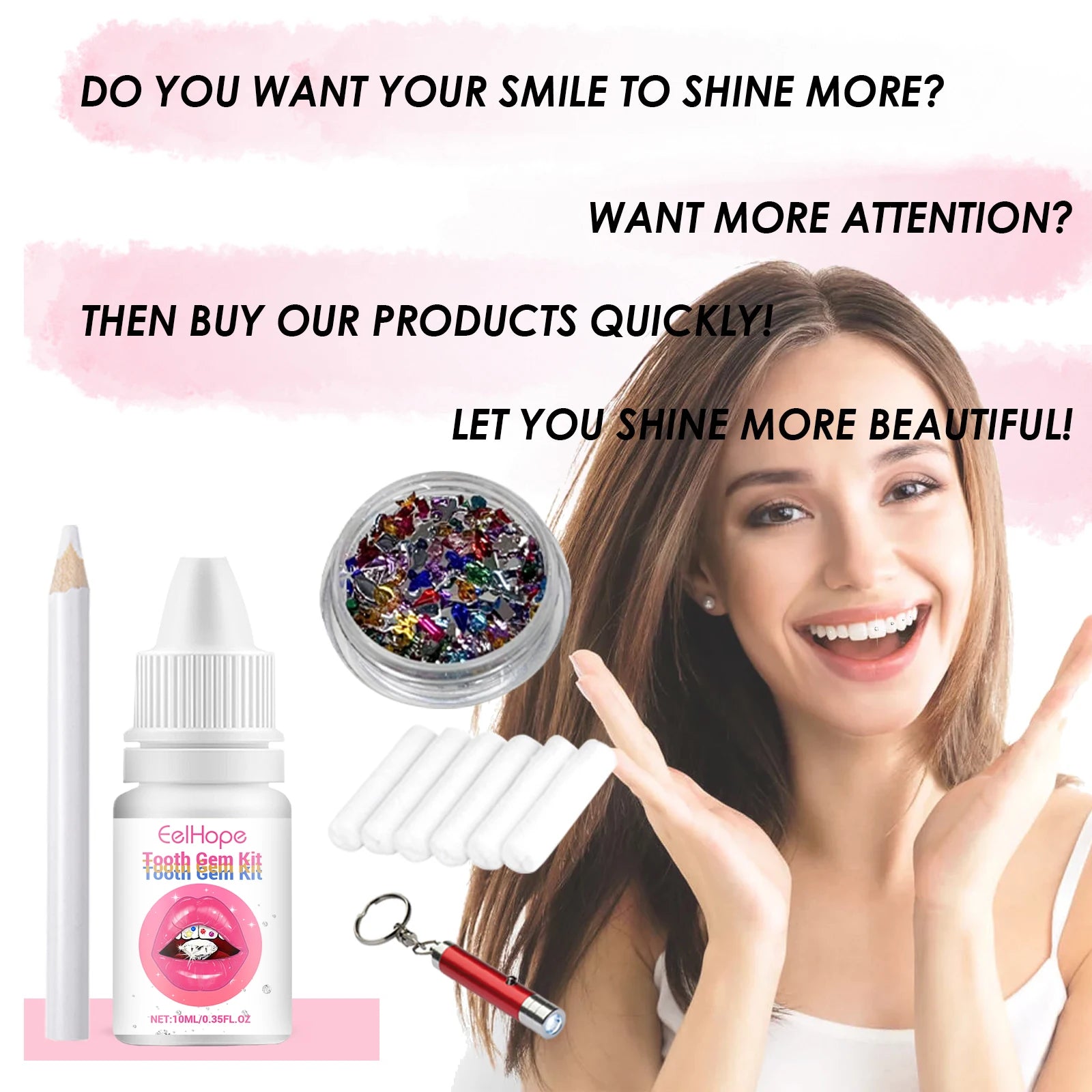 Tooth Gems Kit and Crystal Dental Jewelry for Stylish Teeth Decoration at Home - 13