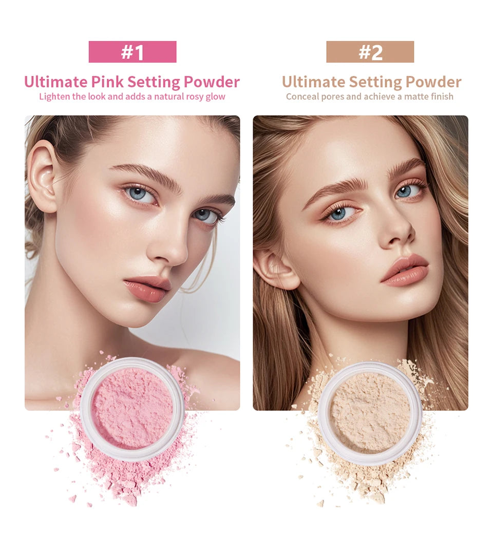 Setting Powder and Loose Finishing Makeup for a flawless matte skin finish