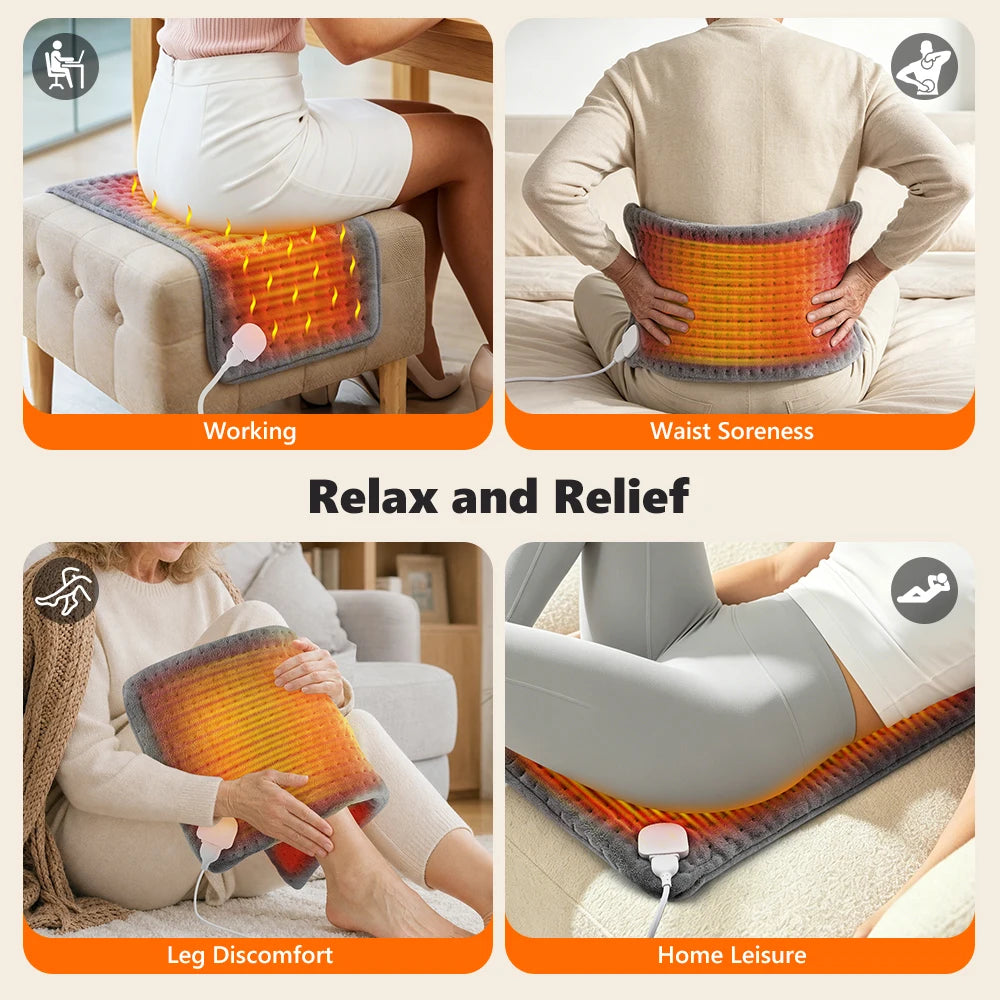 Electric Heating Pad and Thermal Warming Mat for Back Pain Relief at Home - 4