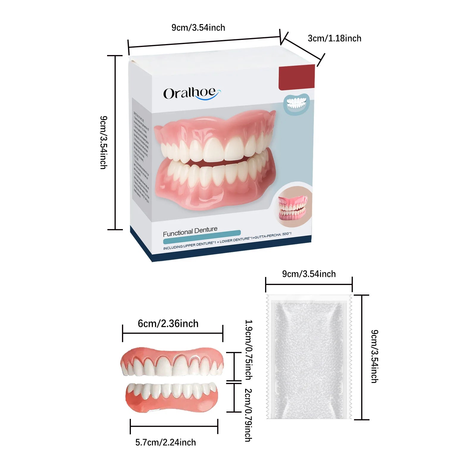 Soft Silicone Denture Kit and Fake Teeth Set for Natural Smile and Tooth Restoration - 9
