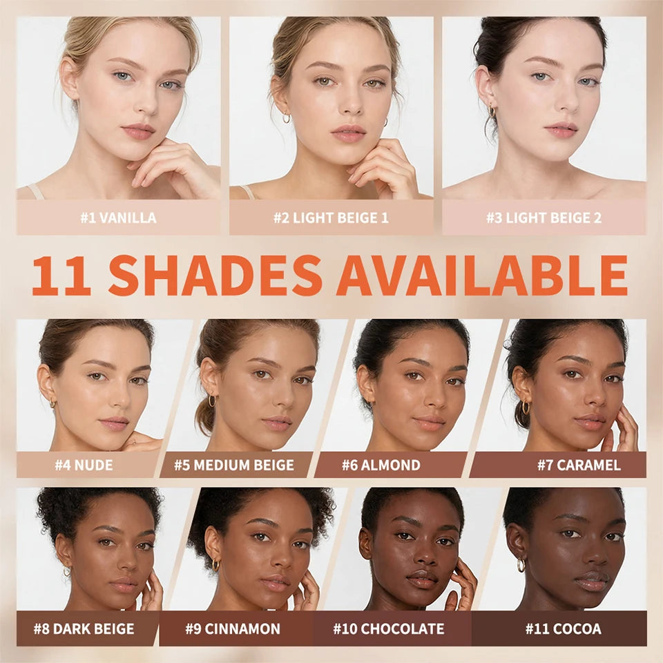 Liquid Foundation and Face Concealer for achieving a smooth velvet matte finish