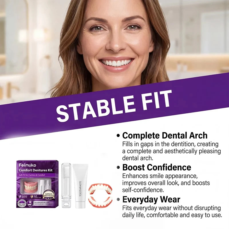 Silicone Dentures and False Teeth for Instant Smile Enhancement for Daily Comfort