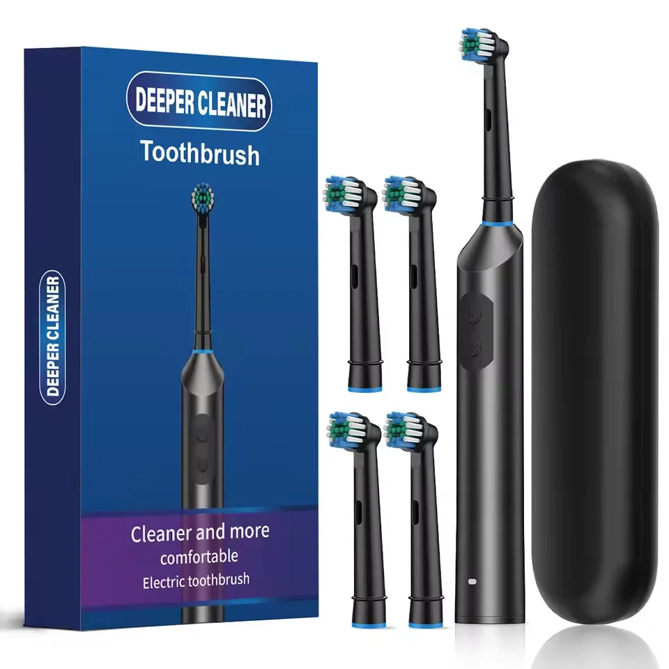 Rotating Electric Toothbrush and Rechargeable Oral Care Device for Adults