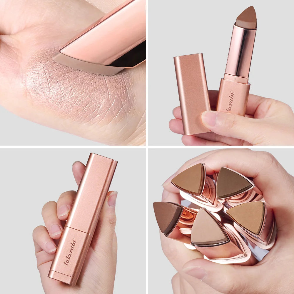 Cream Bronzing Stick and Contour Shaping Makeup for a Natural Sun Kissed Glow