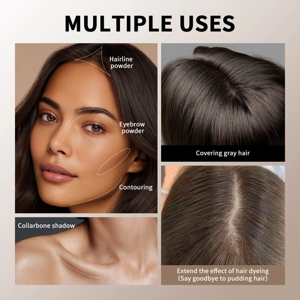 Hairline Shadow Powder and Root Cover Up for Instant Gray Hair Touch Ups - 4