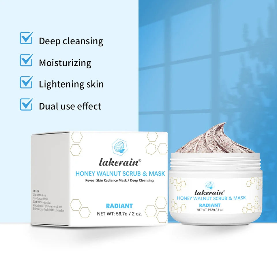 Honey Facial Scrub and Exfoliating Face Mask for Radiant Skin and Deep Cleansing