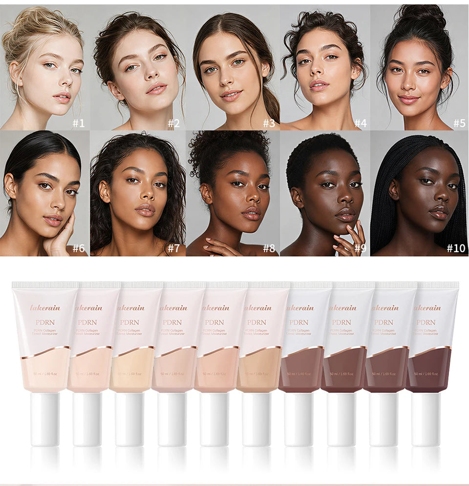 PDRN Collagen Tinted Moisturizer and Radiant Skin Foundation for Daily Glow Makeup