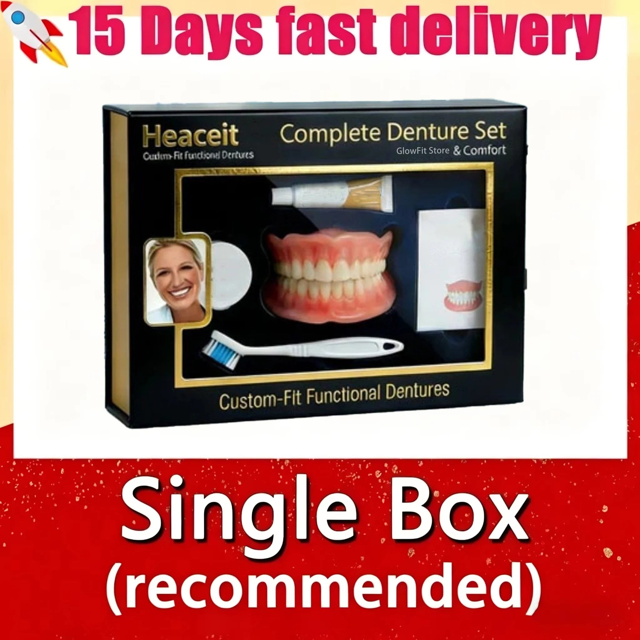 Silicone Full Denture Set and Fake Teeth Alternative for Daily Natural Oral Comfort - 8