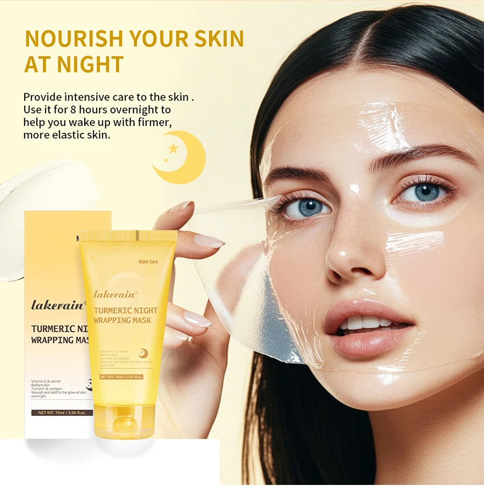 Turmeric Peel Off Mask and Collagen Sleeping Pack for Nightly Facial Radiance
