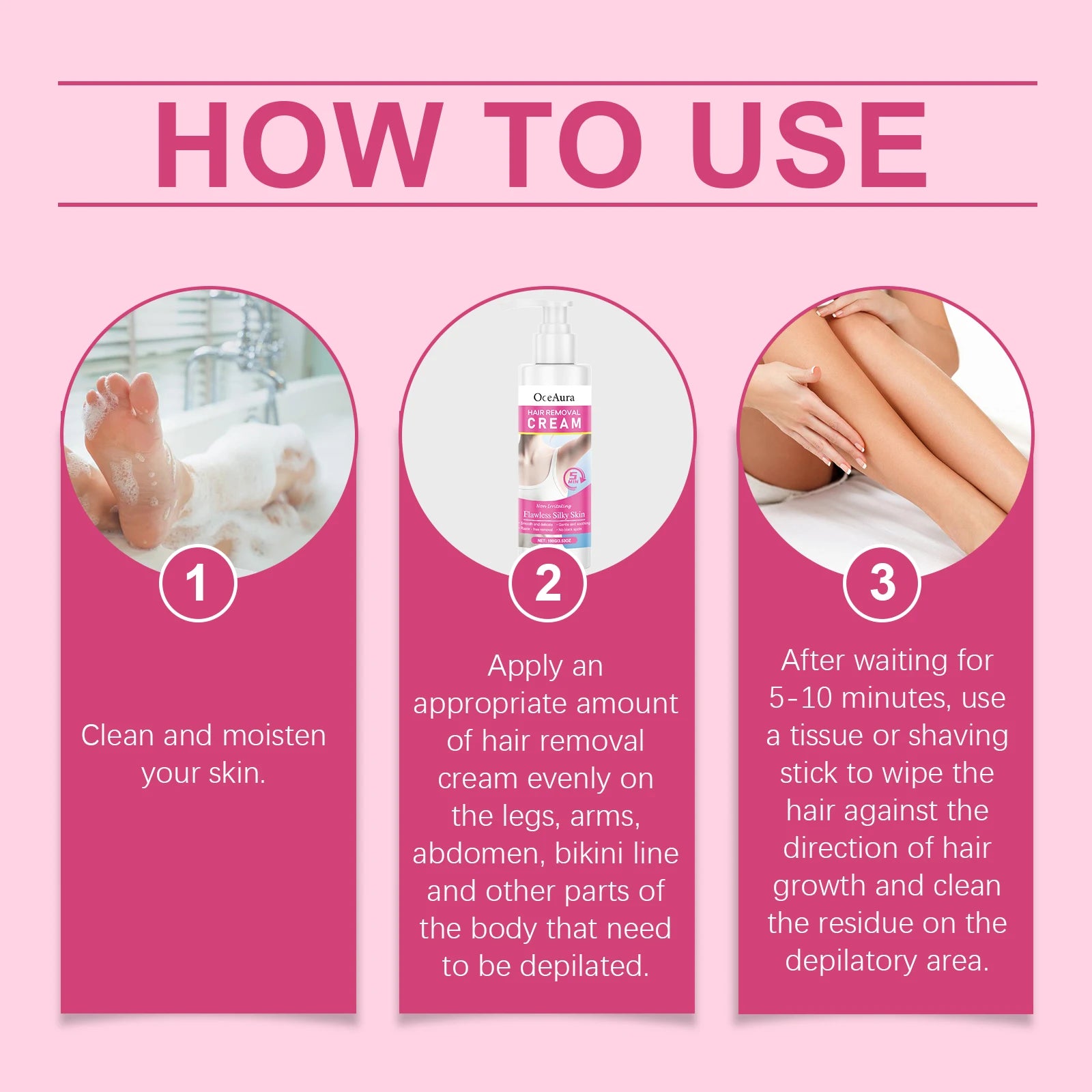 Hair Removal Cream and Depilatory Lotion for Smooth Body Skin Care Routine - 13