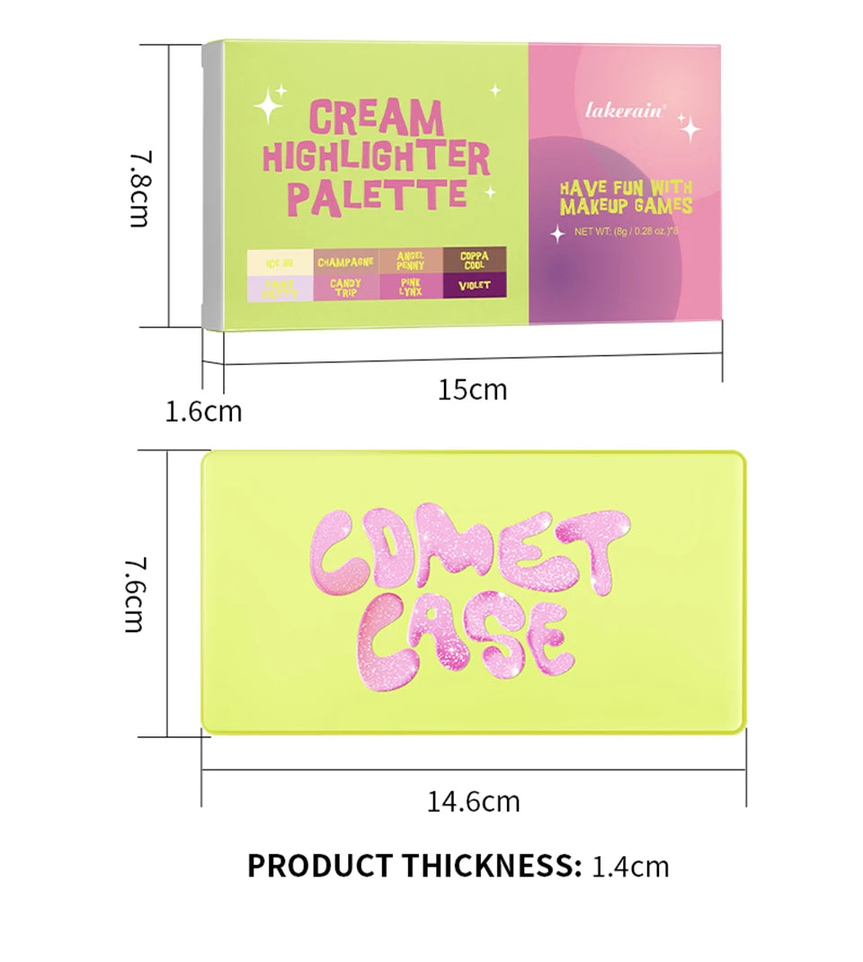 Cream Highlighter Palette and Makeup Blush Set for Professional Sculpting Looks
