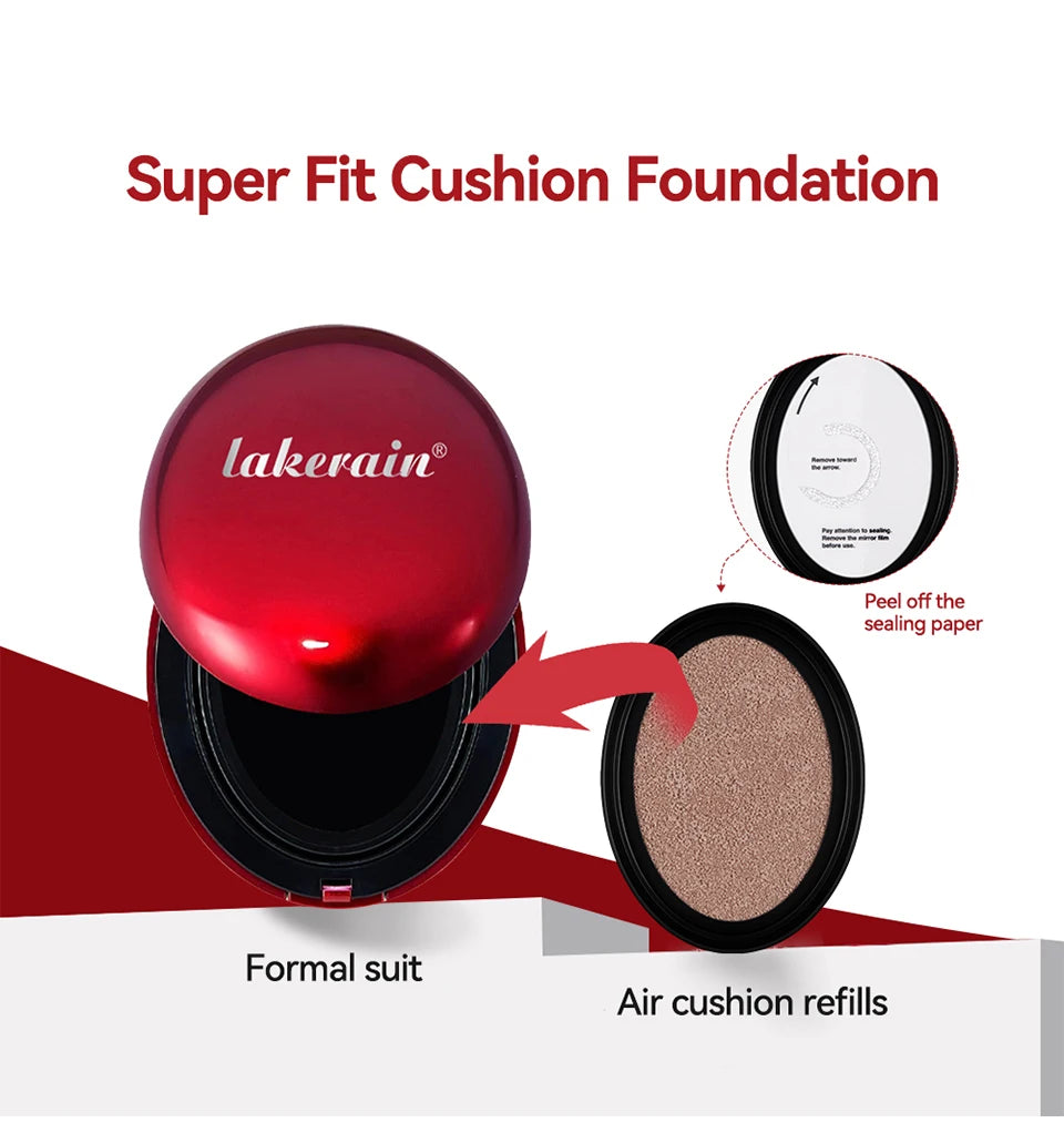 Cushion Foundation Refill and Compact Makeup for Long Lasting Daily Coverage