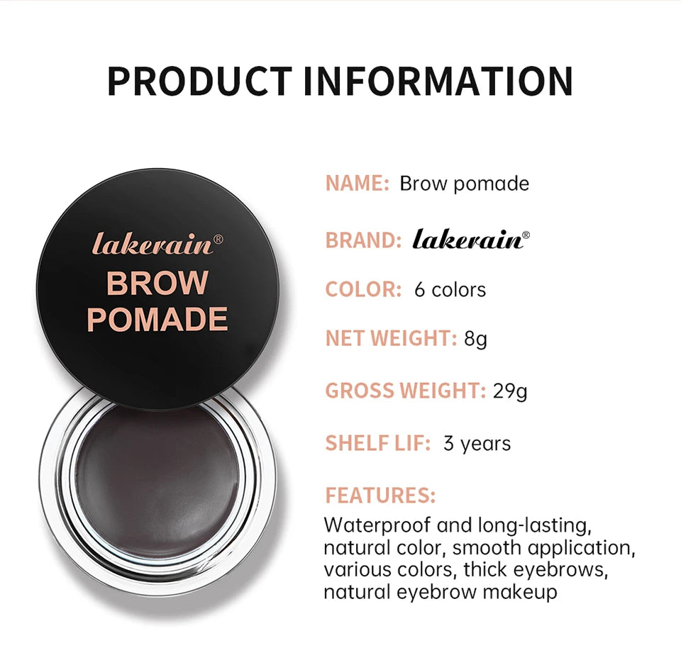 Brow Pomade and Eyebrow Enhancer Gel for Long Lasting Natural Looking Makeup