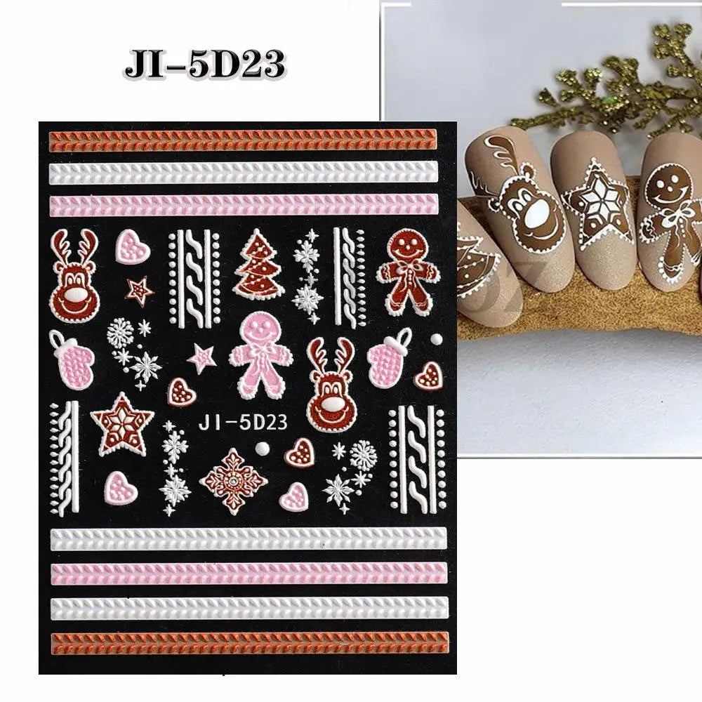 Christmas Nail Stickers and Winter Snowflake Nail Decals for Holiday Art - 21